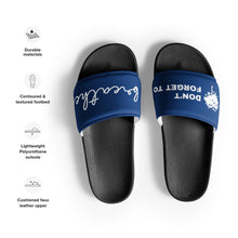 Load image into Gallery viewer, Don&#39;t Forget to Breath Navy Men’s Slides