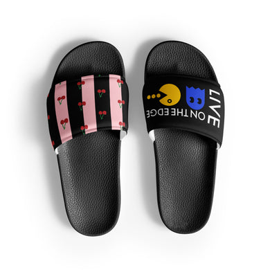 Live On The Edge Cherries Men’s Slides