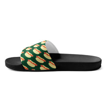 Load image into Gallery viewer, Hot Dogs Dark Green Men’s Slides