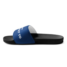 Load image into Gallery viewer, Don&#39;t Forget to Breath Navy Men’s Slides