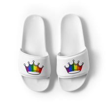 Load image into Gallery viewer, Rainbow Crown Men’s Slides