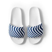 Load image into Gallery viewer, Navy Waves Men’s Slides