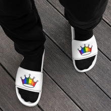 Load image into Gallery viewer, Rainbow Crown Men’s Slides