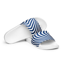 Load image into Gallery viewer, Navy Waves Men’s Slides