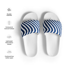 Load image into Gallery viewer, Navy Waves Men’s Slides