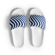 Load image into Gallery viewer, Navy Waves Men’s Slides