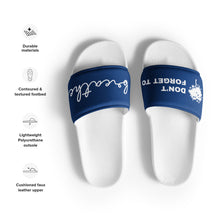 Load image into Gallery viewer, Don&#39;t Forget to Breath Navy Men’s Slides