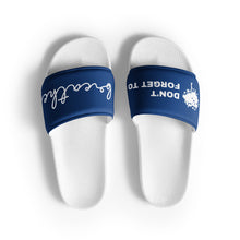 Load image into Gallery viewer, Don&#39;t Forget to Breath Navy Men’s Slides