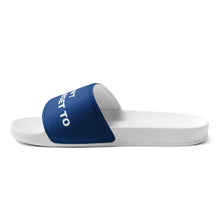 Load image into Gallery viewer, Don&#39;t Forget to Breath Navy Men’s Slides