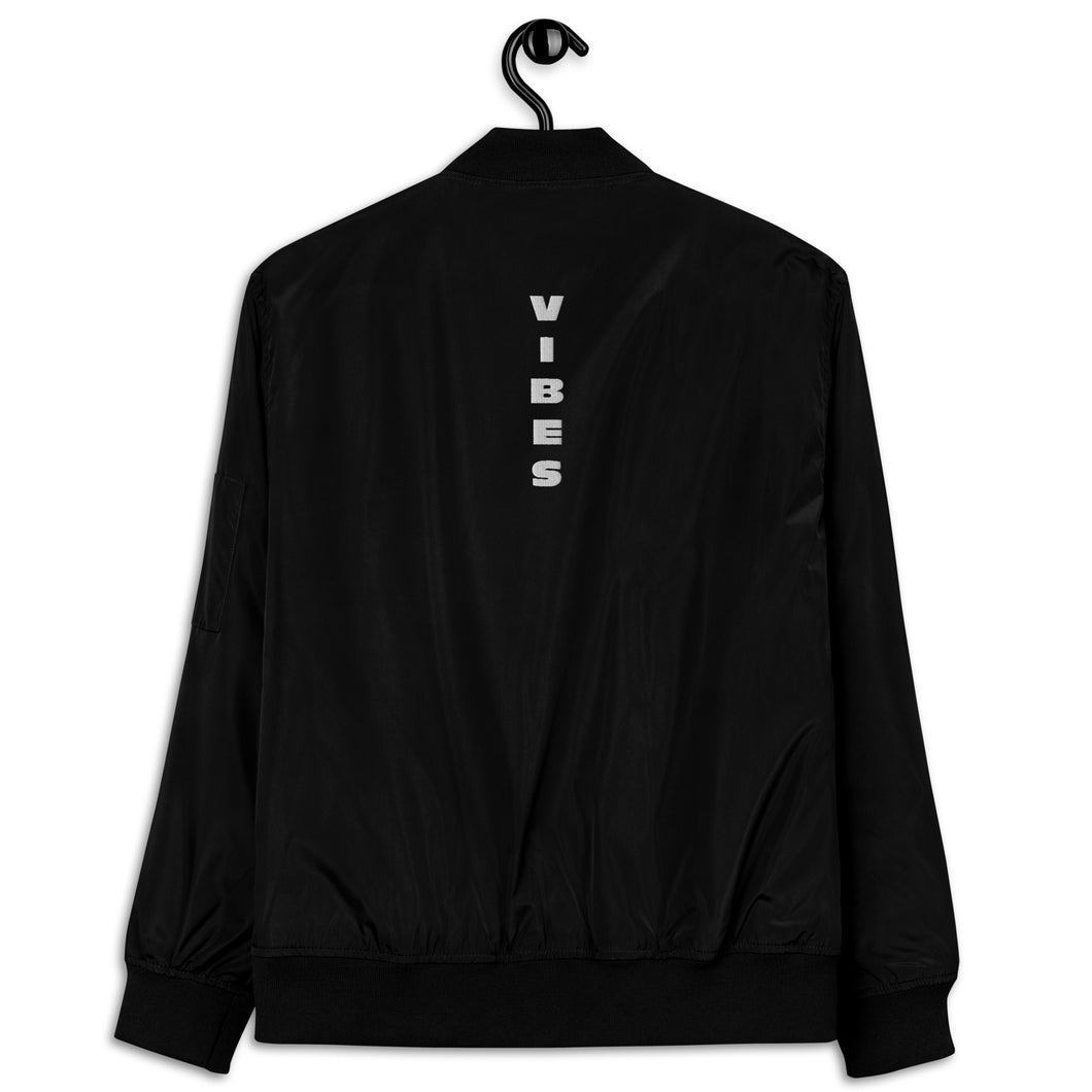 VIBES (Back Embroidery) Premium Recycled Bomber Jacket