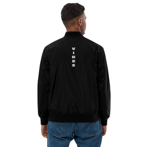 VIBES (Back Embroidery) Premium Recycled Bomber Jacket