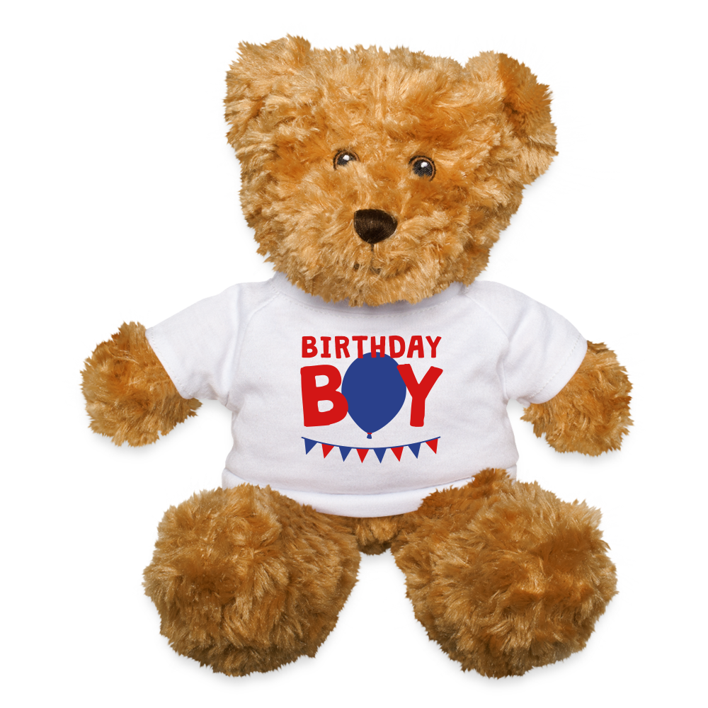 Birthday Boy Teddy Bear - white