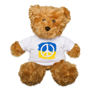 Ukraine Peace Teddy Bear - white