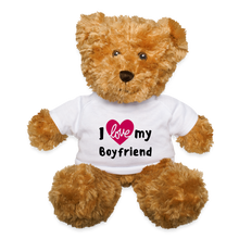 Load image into Gallery viewer, I Love My Boyfriend Teddy Bear - white