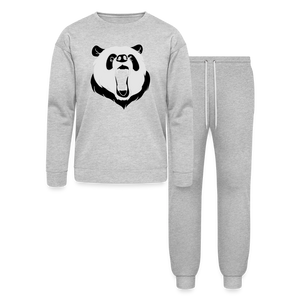 Panda Lounge Wear Set - heather gray