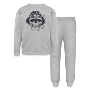 Stoner Skull Lounge Wear Set - heather gray