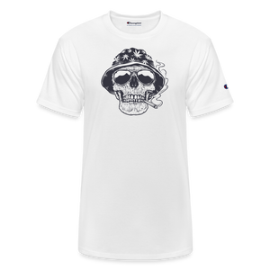 Stoner Skull Champion Unisex Tee - white