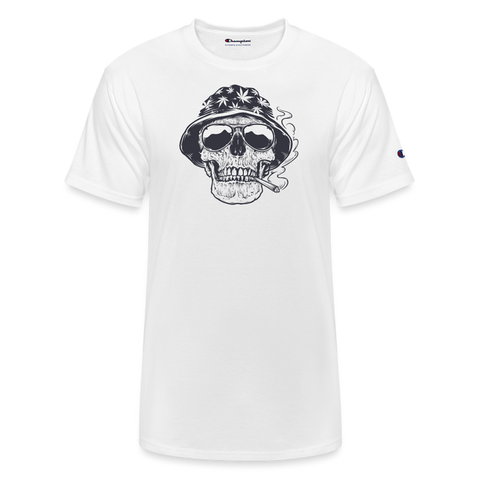 Stoner Skull Champion Unisex Tee - white