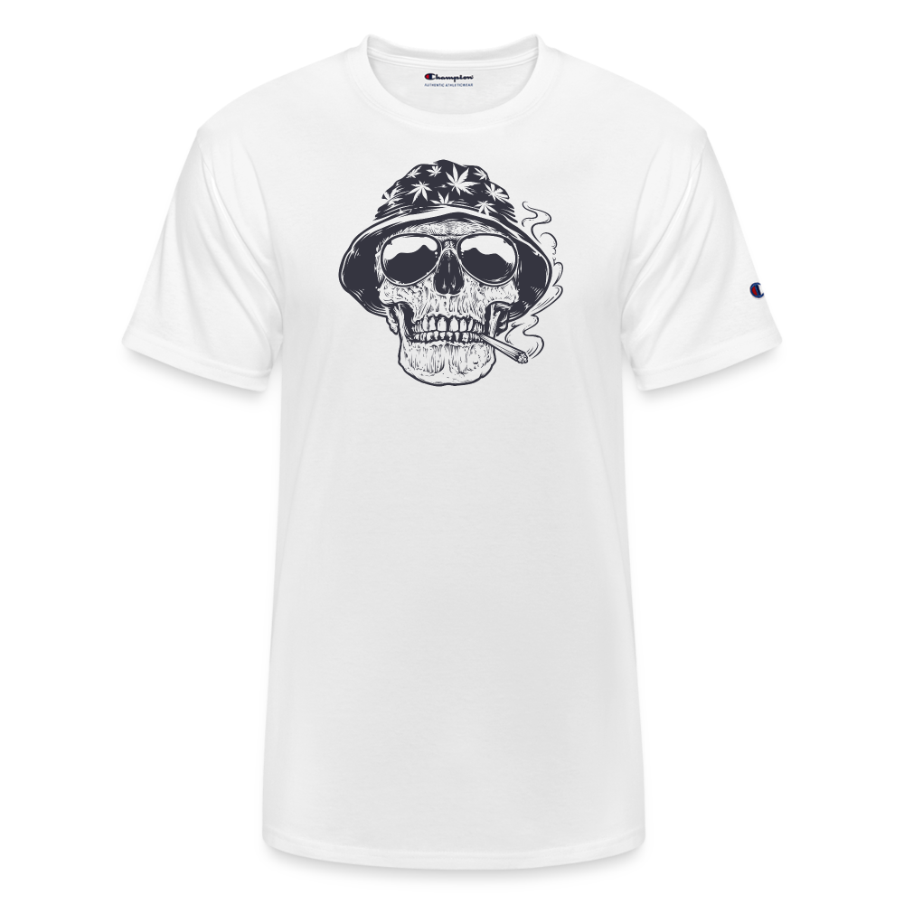 Stoner Skull Champion Unisex Tee - white