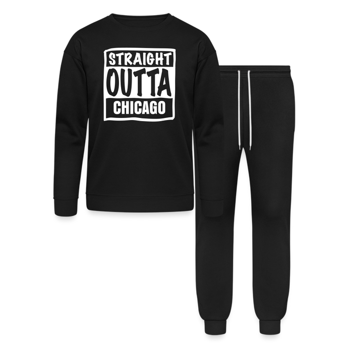 Straight Outta Chicago Lounge Wear Set - black