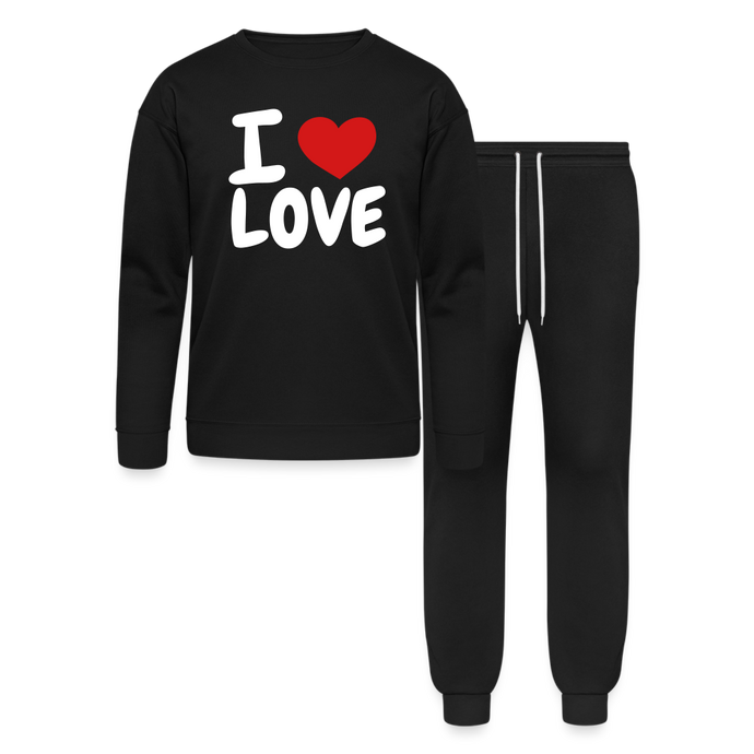 I Heart Love Lounge Wear Set - black