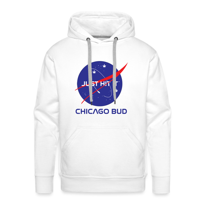 Chicago Bud Space Masculine Cut Premium Hoodie - white