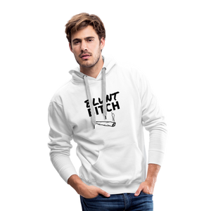 Blunt Bitch Masculine Cut Premium Hoodie - white