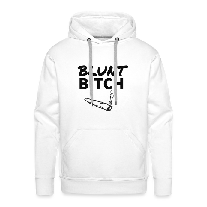 Blunt Bitch Masculine Cut Premium Hoodie - white