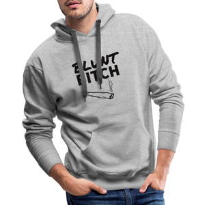 Blunt Bitch Masculine Cut Premium Hoodie - heather grey