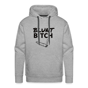 Blunt Bitch Masculine Cut Premium Hoodie - heather grey