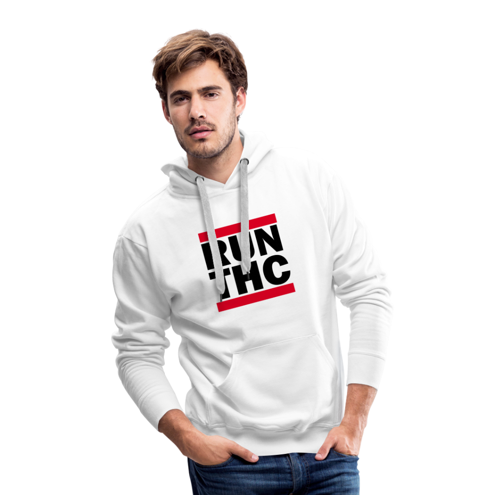 Run THC Masculine Cut Premium Hoodie - white