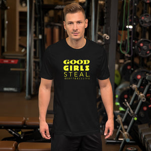 Good Girls Steal Softball Life Unisex Tee