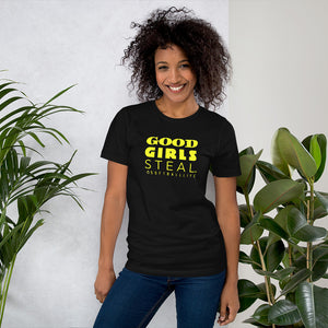 Good Girls Steal Softball Life Unisex Tee