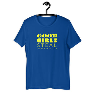 Good Girls Steal Softball Life Unisex Tee