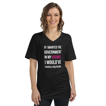 Load image into Gallery viewer, Govt In My Uterus Unisex V-Neck Tee