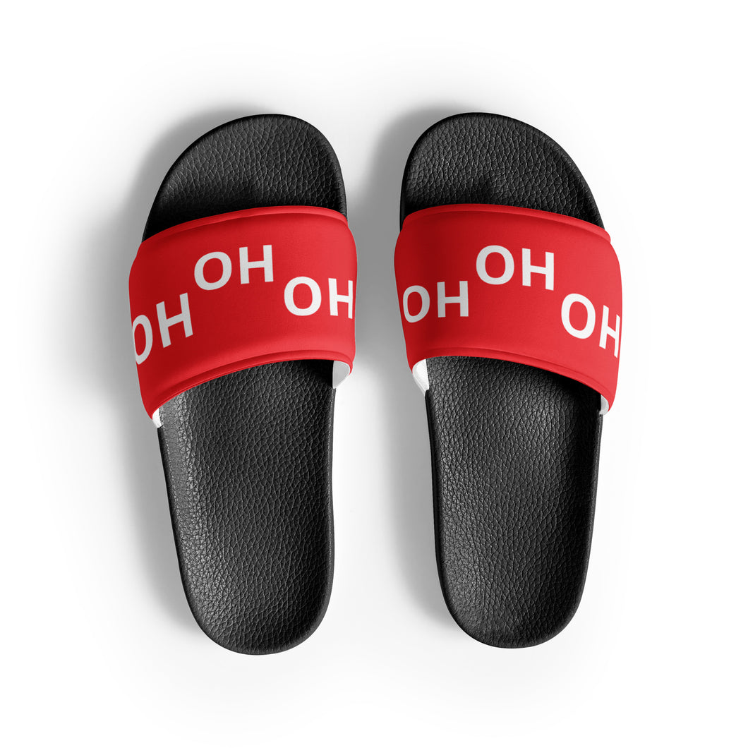 HO HO HO Red Women's Slides