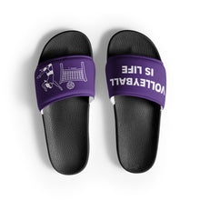 Load image into Gallery viewer, Volleyball Is Life Purple Women&#39;s Slides