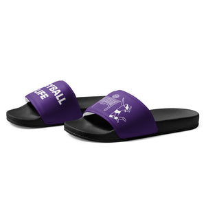 Volleyball Is Life Purple Women's Slides