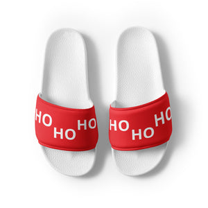 HO HO HO Red Women's Slides