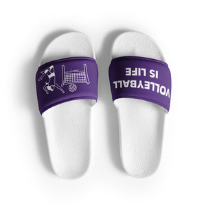 Volleyball Is Life Purple Women's Slides