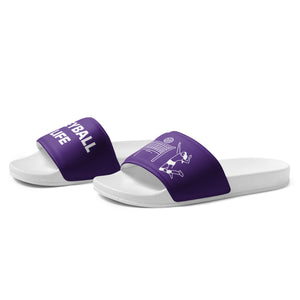 Volleyball Is Life Purple Women's Slides